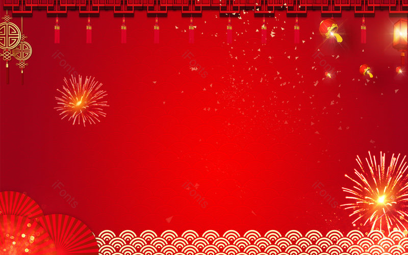 红色中国风复古新年节日创意背景,插画/手绘图,插画/手绘图库,插画/手绘图下载,插画/手绘